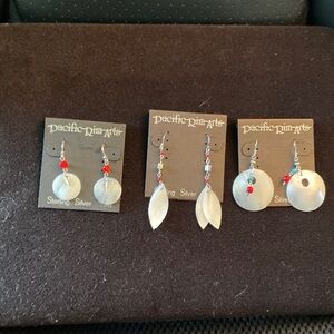 Sterling silver earrings with mother of pearl